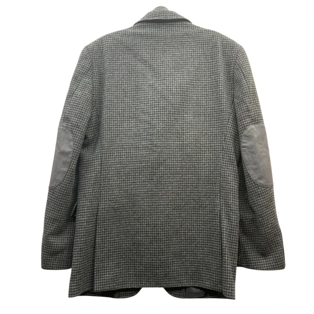 Marc Anthony Houndstooth Wool‎ Blend Blazer Sport Coat Elbow Patches 38R